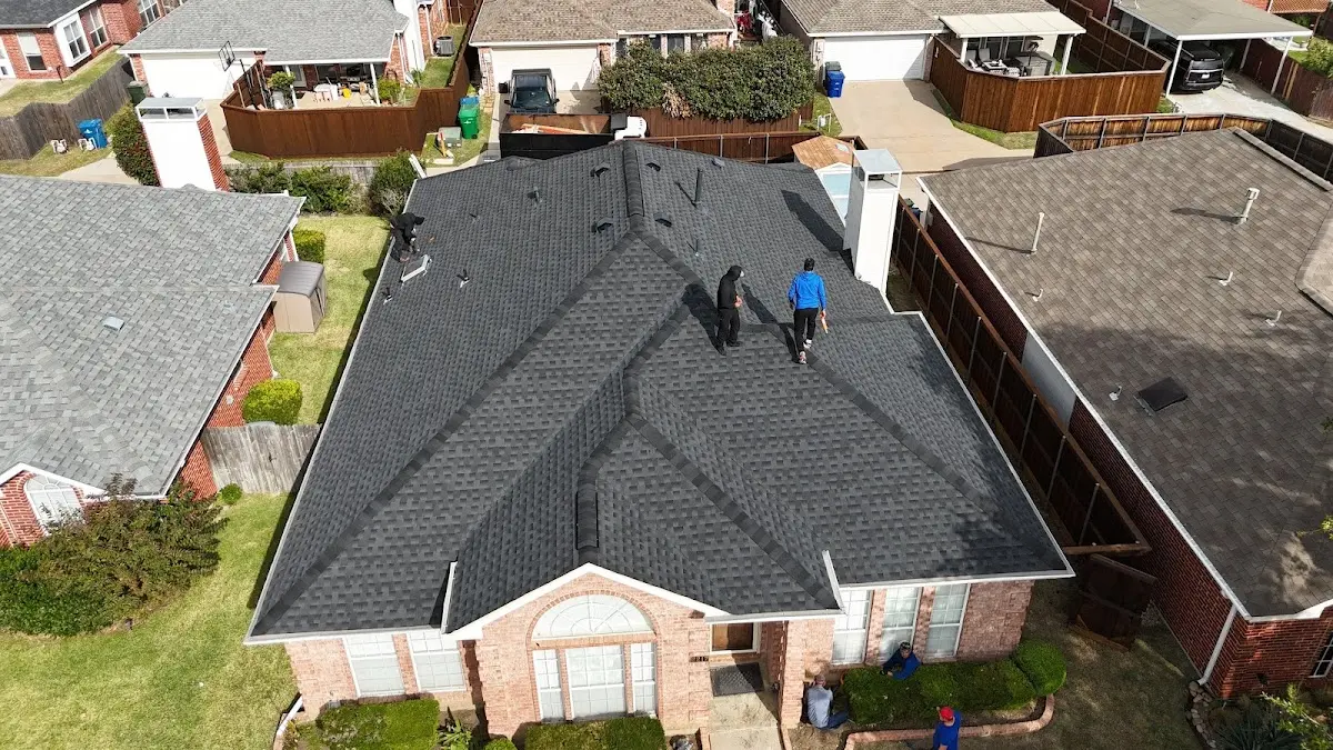 Slate & Tile Roof Repair work in progress on a El Monte property